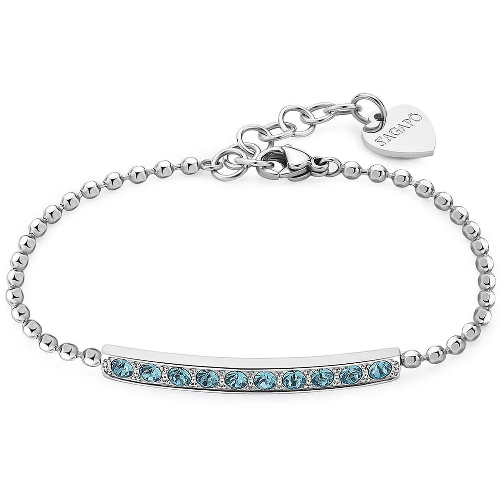 Gioielli Sagapò Dazzly: Bracciale Donna Argento Acciaio Inox
