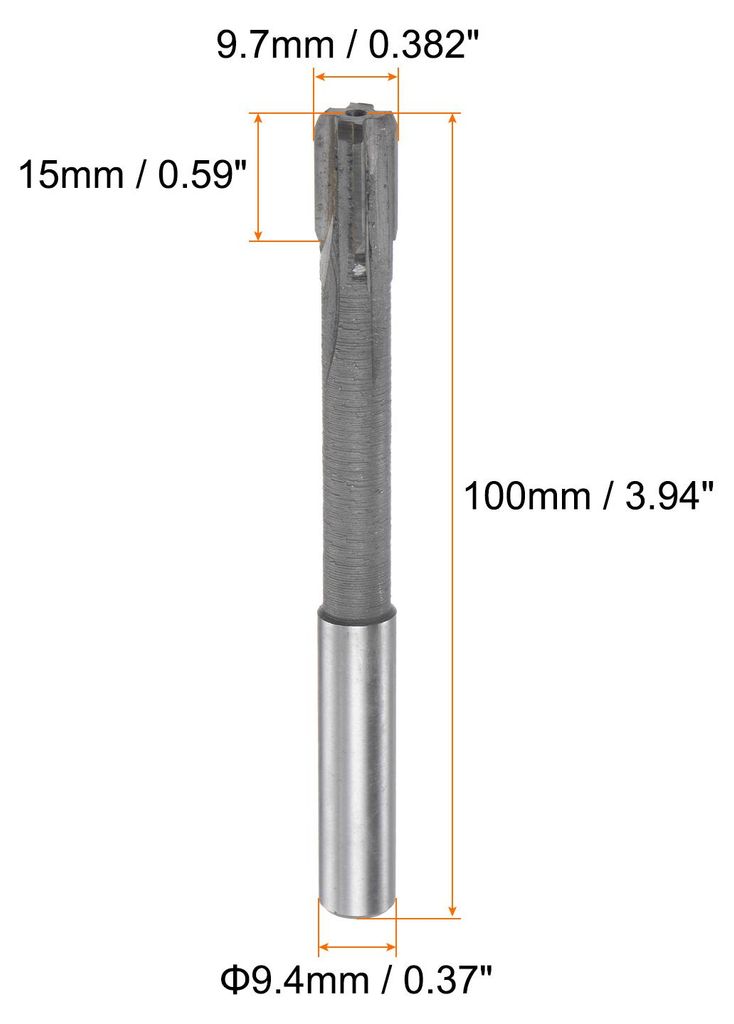 Spannen Reibahle 9.7mm H7 Hartmetall Spitze Gerade Fl?ten Rund Schaft Drehmaschine Fr?ser