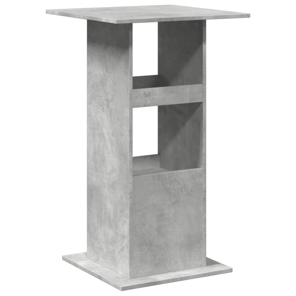 vidaXL Bartisch mit Ablagen Betongrau 60x60x102 cm Holzwerkstoff