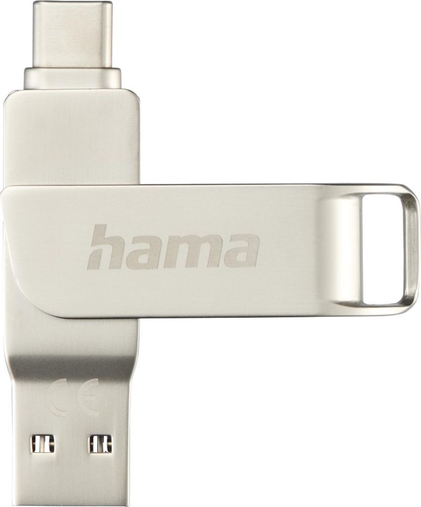 Hama USB-Stick C-Rotate Pro, USB-C 3.1, 256GB, Silber