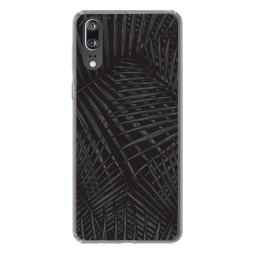 MuchoWow Handyhülle Schutzhülle Hülle für Huawei P20 Modern - Pflanzen - Tropisch Silikon Softcase Handy Hülle - Hardcover