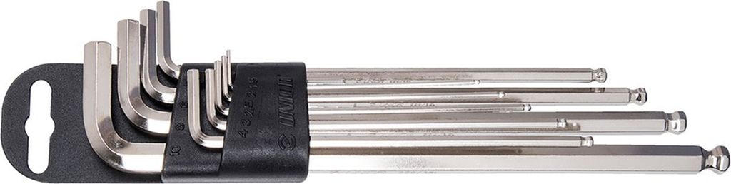 Unior Sechskantstiftschlüsselset lang rot,Kunststoffclip,1,5-10mm,220/3SLPH-US