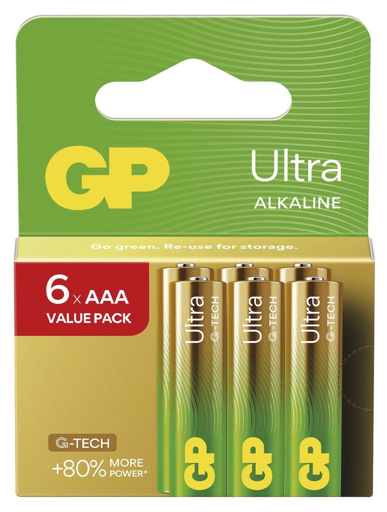 GP BATERIE GP Alkalická baterie ULTRA AAA (LR03)- 6ks