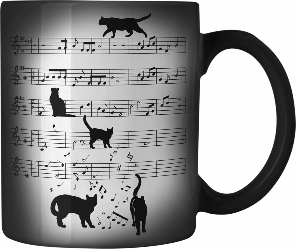 Trendation - Katze Farbwechsel Zauber-Tasse Lustig Geschenk Produktbild 