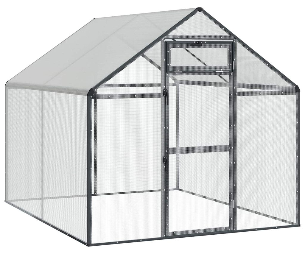 vidaXL Vogelkäfig Anthrazit 181,5 x 221 x 173,5 cm