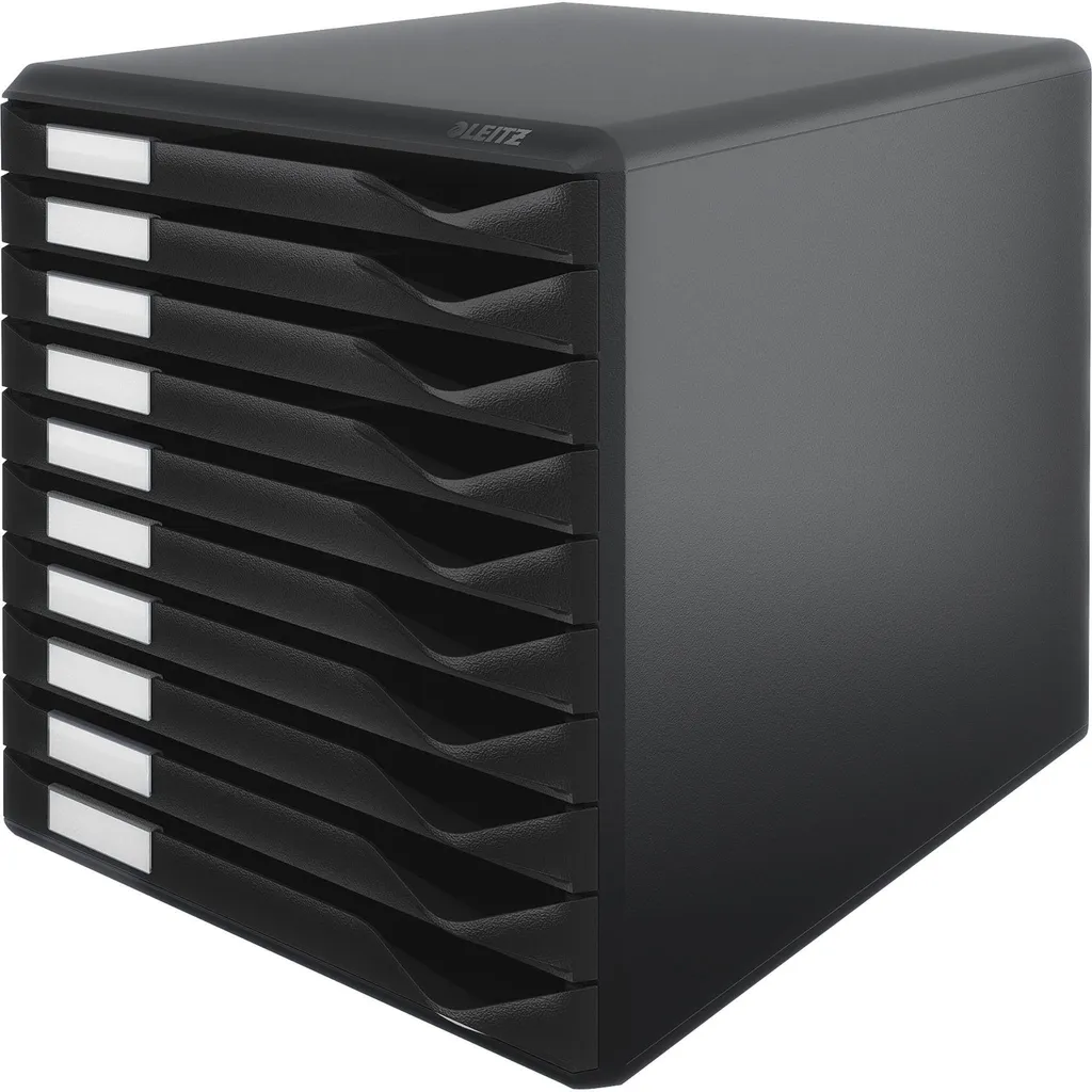 Rangement de Bureau pour Formulaires A4 Leitz 5294 Noir 10 Tiroirs