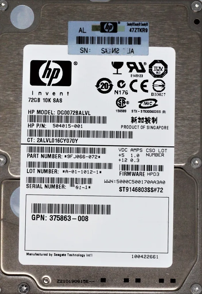 Disco Server Seagate ST9146803SS 146GB SAS 10K RPM - Ricambio Originale