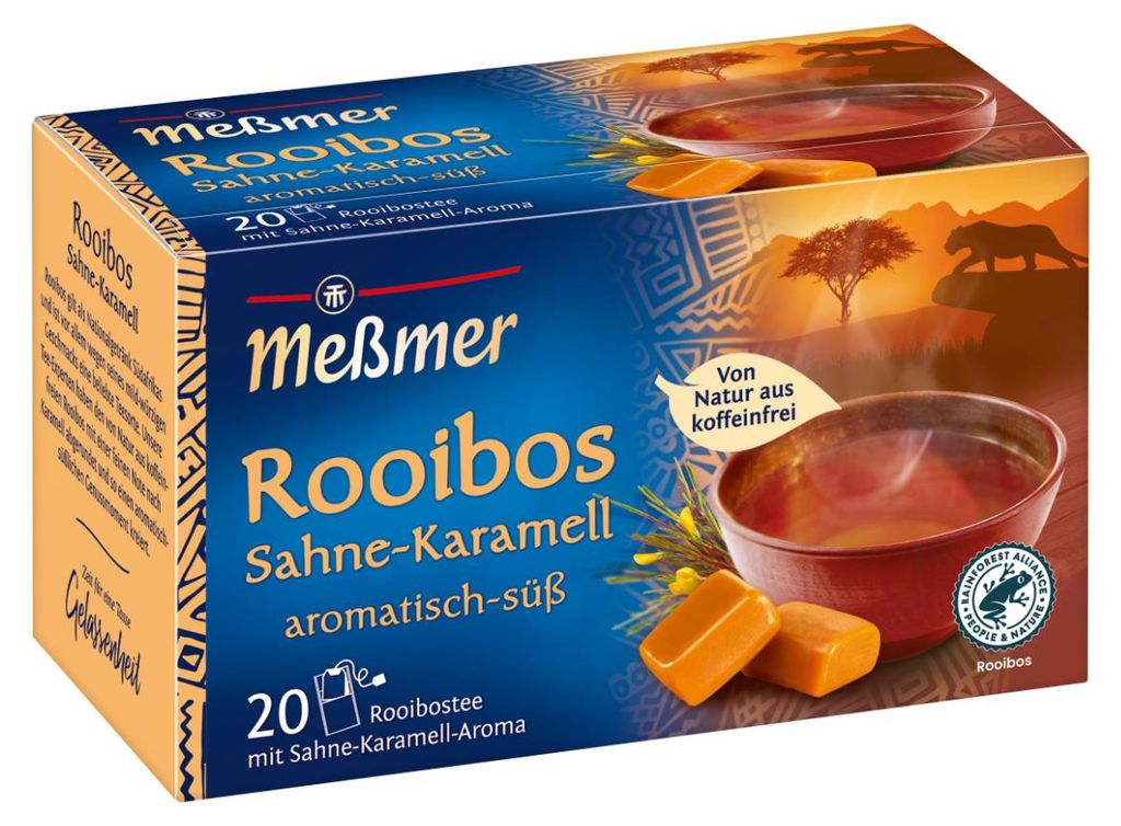 Meßmer Rooibos Karamell Tee aromatisch und süßlicher Genuss Produktbild 