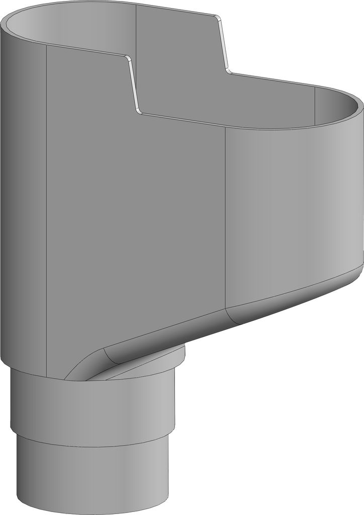 Dachrinne Halbrund 60mm Einzelteile | Universalabzweig zur einseitigen Entwässerung Weiss | Kunststoff PVC Fallrohr DN60 | Gartenhaus Carport Terasse