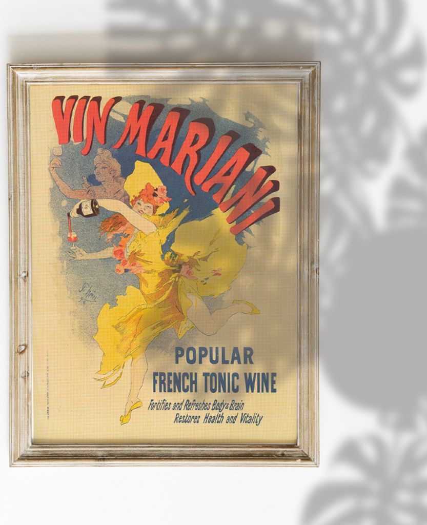 Vintage-Plakat - Frau tanzt Wein - A2 (42 cm x 59,5 cm)