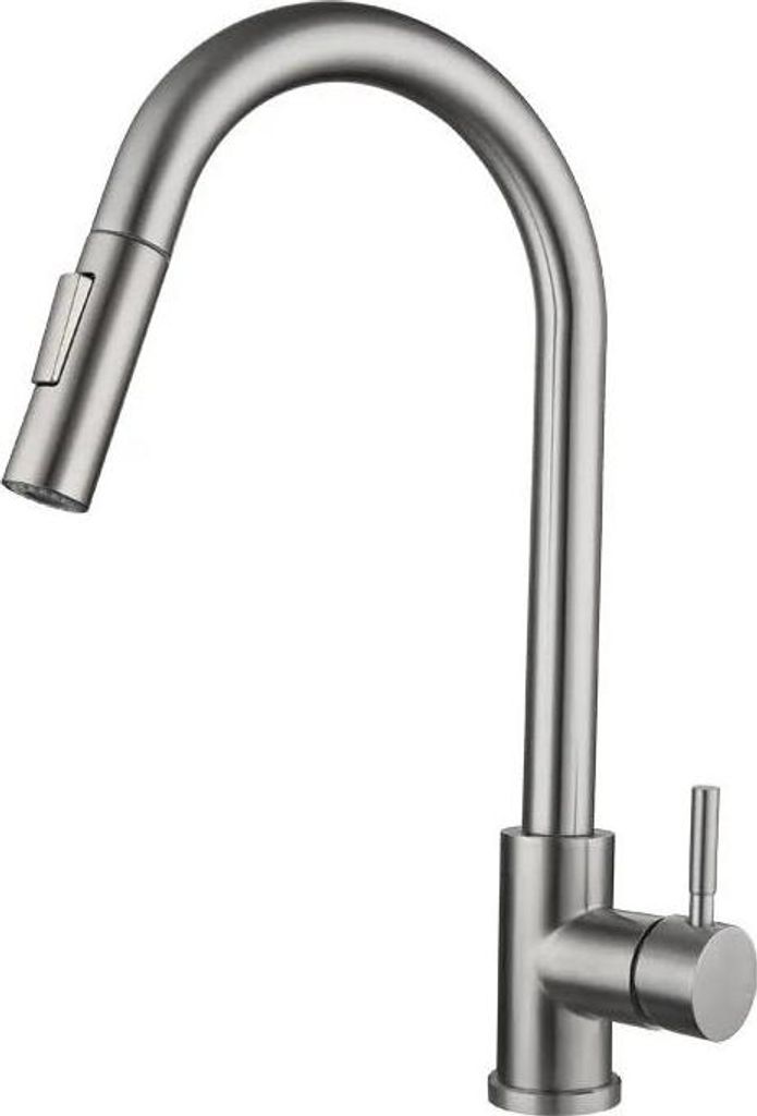 Küchenarmatur, Touch-Sensor, Ausziehbares Design, Silber