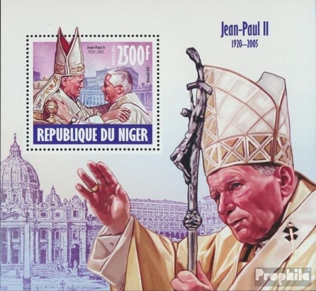 Briefmarken Niger 2013 Mi Block 239 (kompl. Ausg.) postfrisch Johannes Paul II