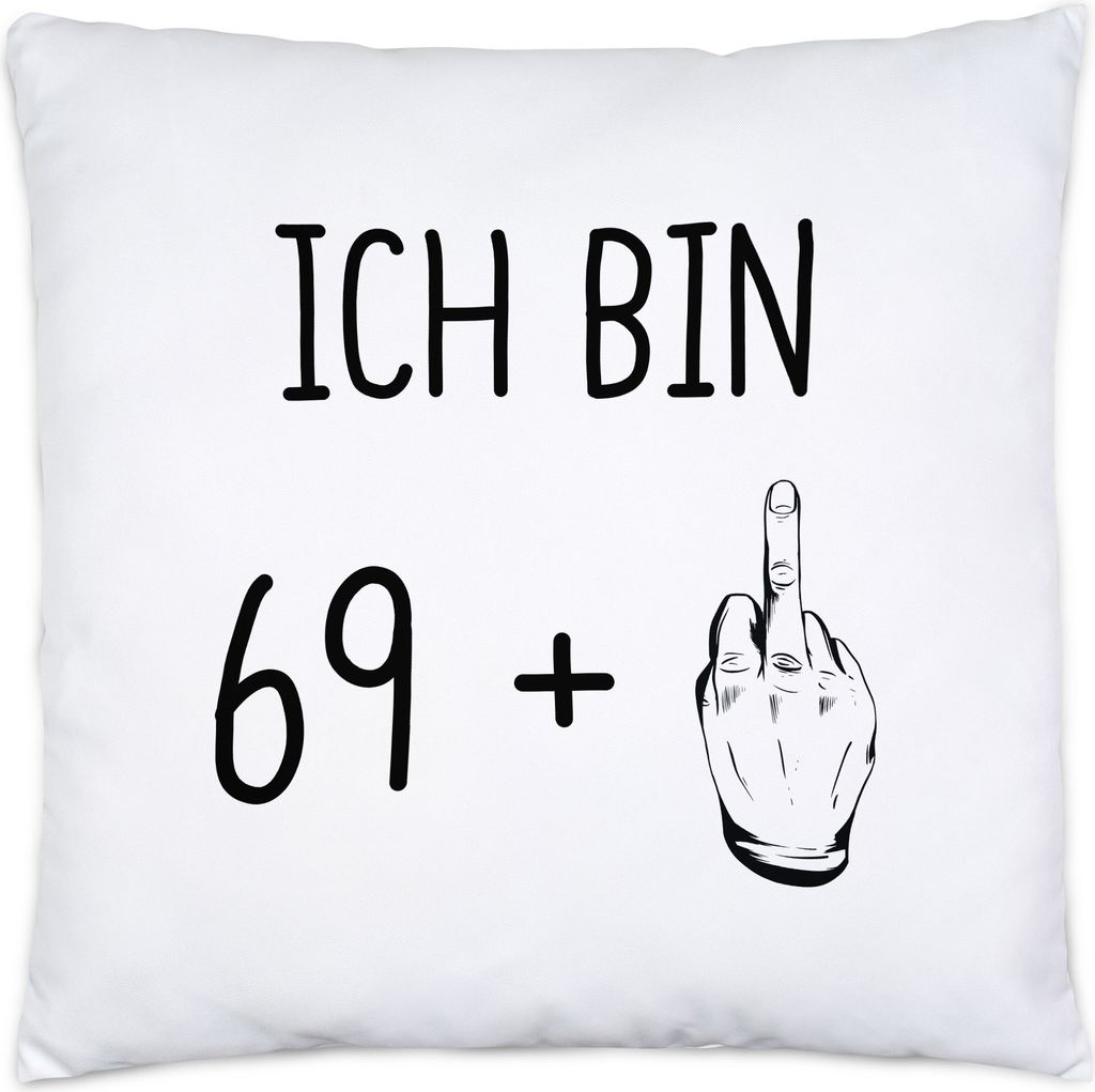 70. Geburtstag Kissen inkl. Füllung Mittelfinger Humorvolle Geschenkidee Runder Geburtstag 70 Jahre Alt Originell
