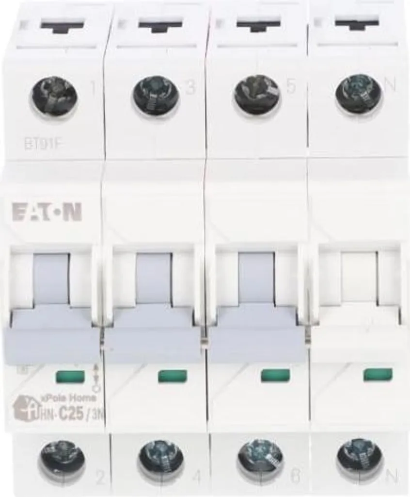 Disjoncteur 3P+NC 25A 6kA AC xPole Home HN-C25/3N Eaton 194913