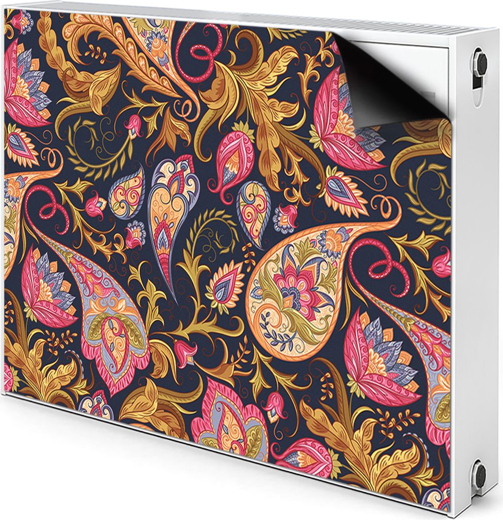 Magnet Heizkörperabdeckung Heizkörperverkleidung Verkleidung Abdeckung 90x60 cm - Buntes Paisley