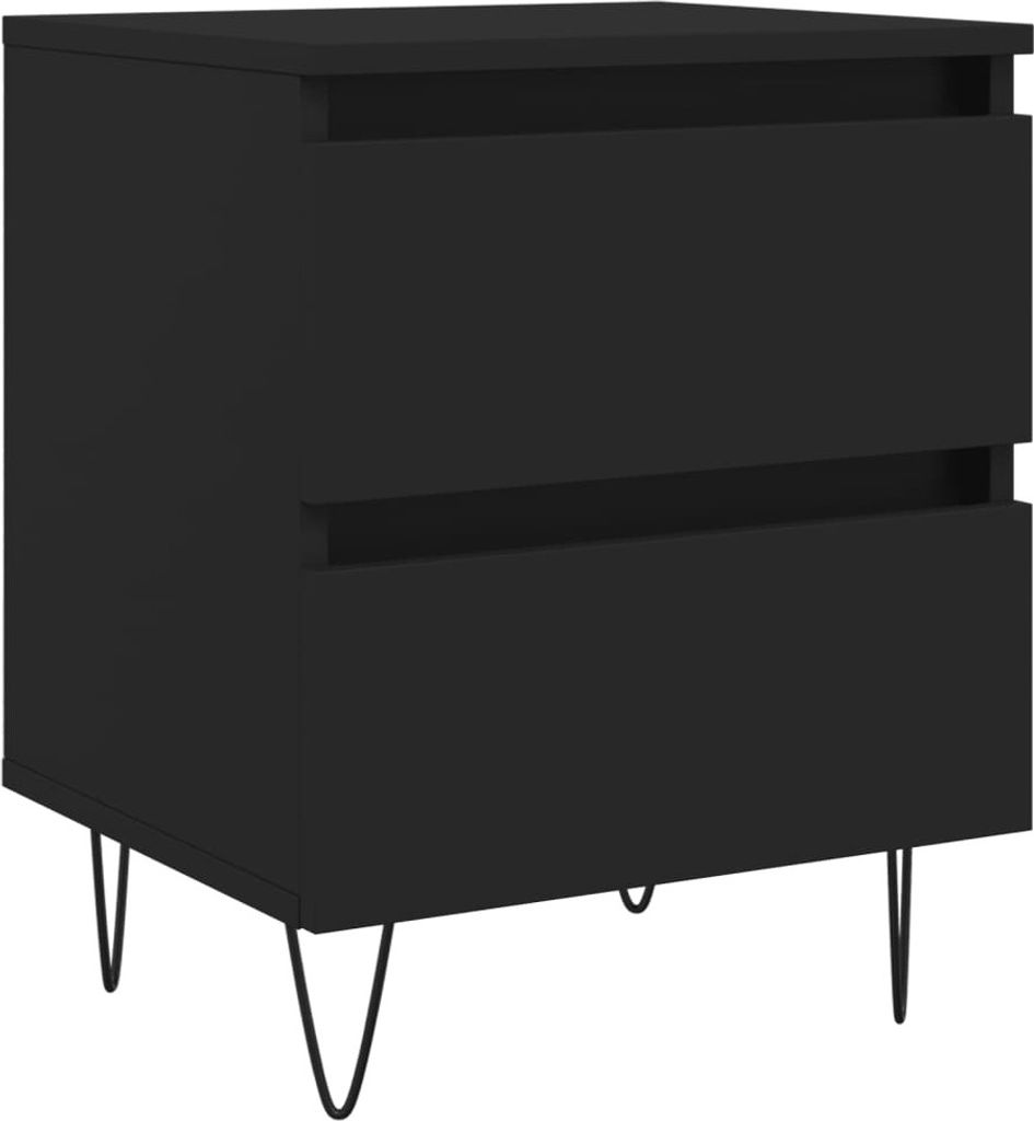 Nachttisch Schwarz 40x35x50 cm Holzwerkstoff