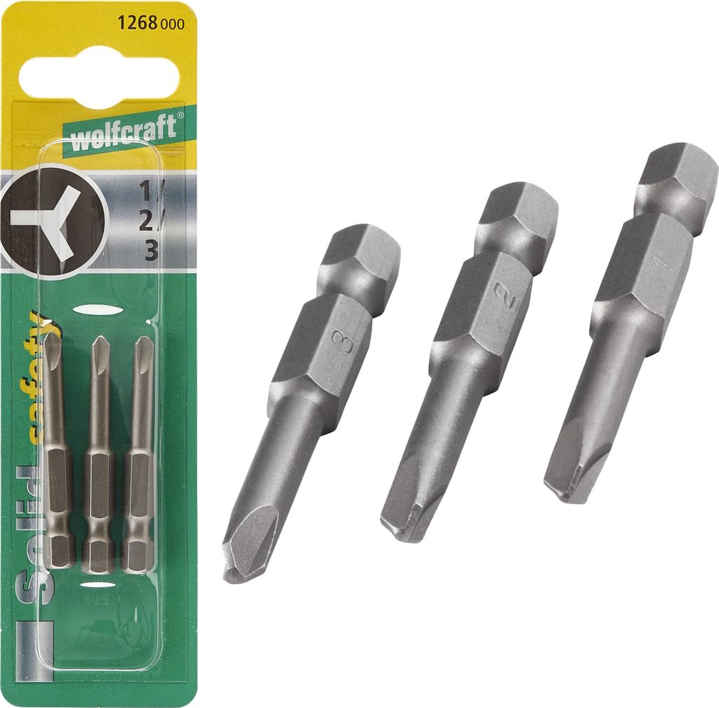 wolfcraft GmbH 4006885126800, 3 szt., Tri-Wing, 50 mm, 25,4 Zdjęcie produktu 