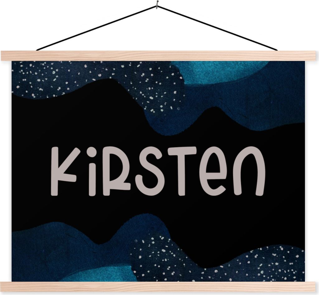 MuchoWow Textilposter Kirsten - Pastell - Mädchen 120x90 cm mit holzfarbenen Rahmen - Magnetisch