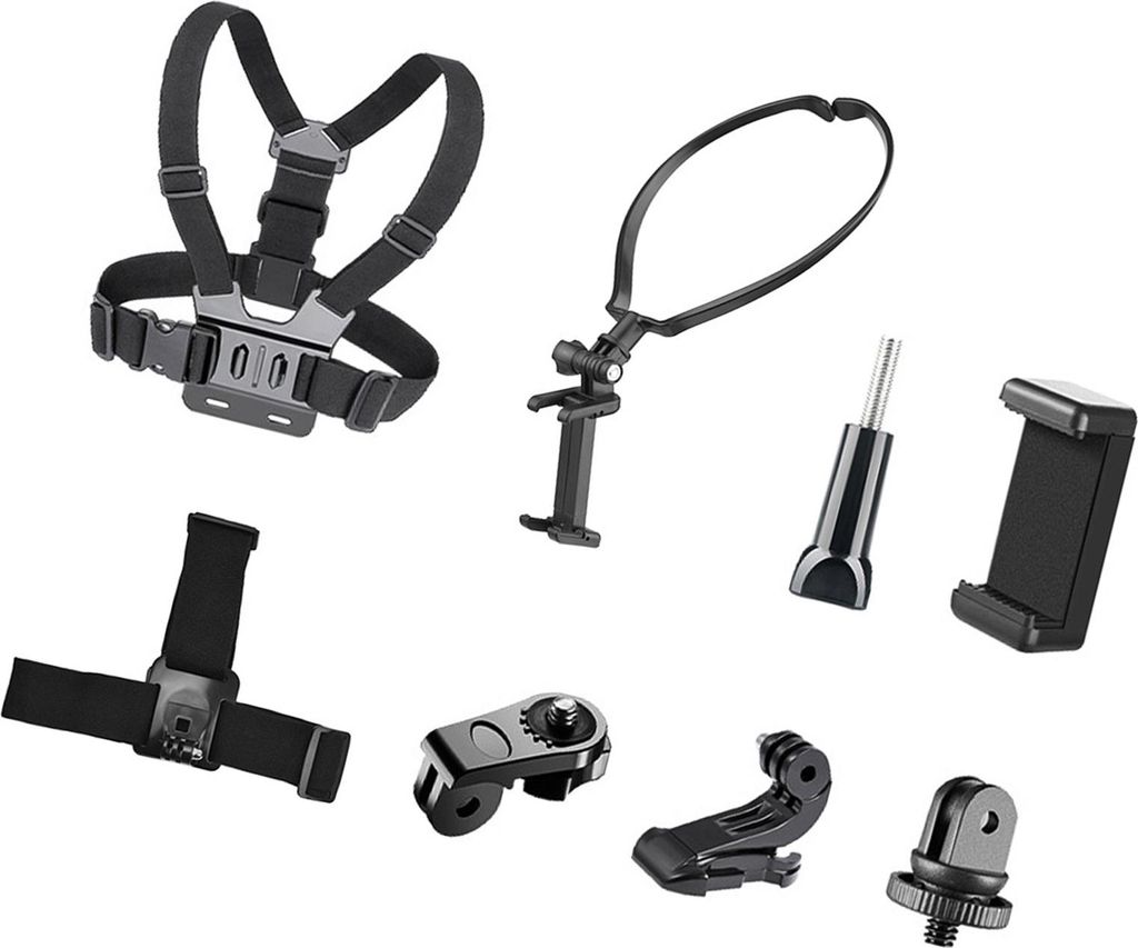 Yctze Kopfgurtmontage Professionell Kamerazubeh?r Set mit Brustgurthalshalter Telefon Zum Radfahren mit Dem Wanderstrom Live Stream Travel Vlogaufn...