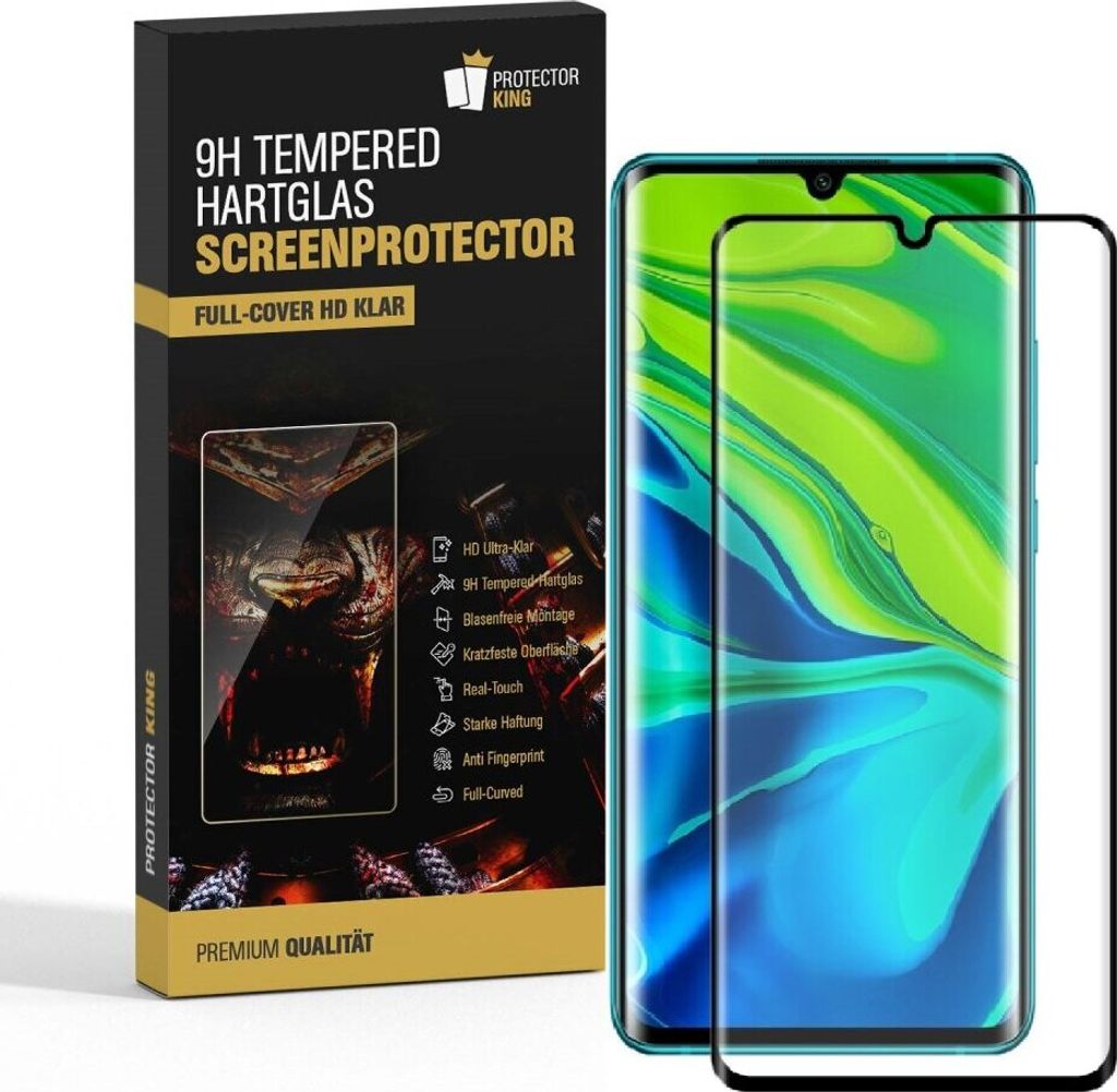 6x 9H Hartglas für Xiaomi Mi Note 10 FULL CURVED Displayschutz Panzerfolie Schutzfolie Panzerglas Schutzglas Displayglas Tempered Glasfolie Sicher...