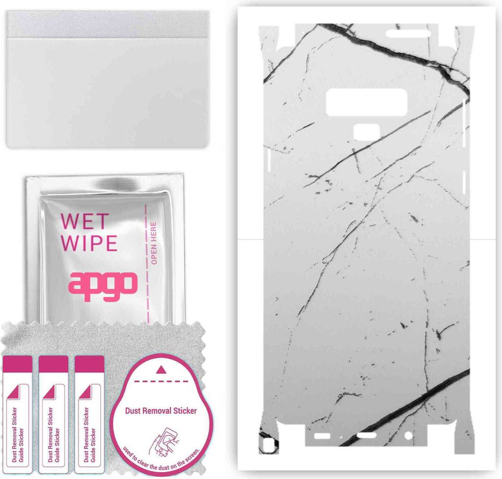 apgo Rückseite + Seiten Schutzfolie, Skin, kompatibel mit Samsung Galaxy Note 9, Hinten Displayschutzfolie aus Vinylfolie, kratzfest, einfache Mon...