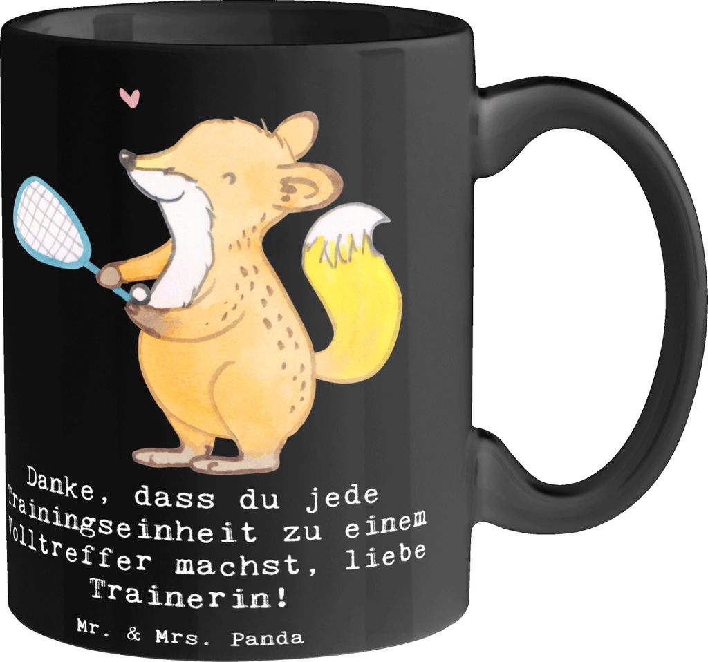 Mr. & Mrs. Panda heißgetränkebecher Squash Trainerin Danke Produktbild 