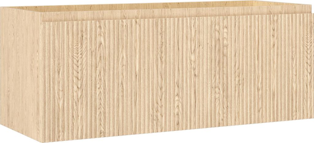 Mexen Rivel Badezimmerschrank 120 cm, 1 Schublade, geriffelt, Eiche - 91A20-12047-1-BF81