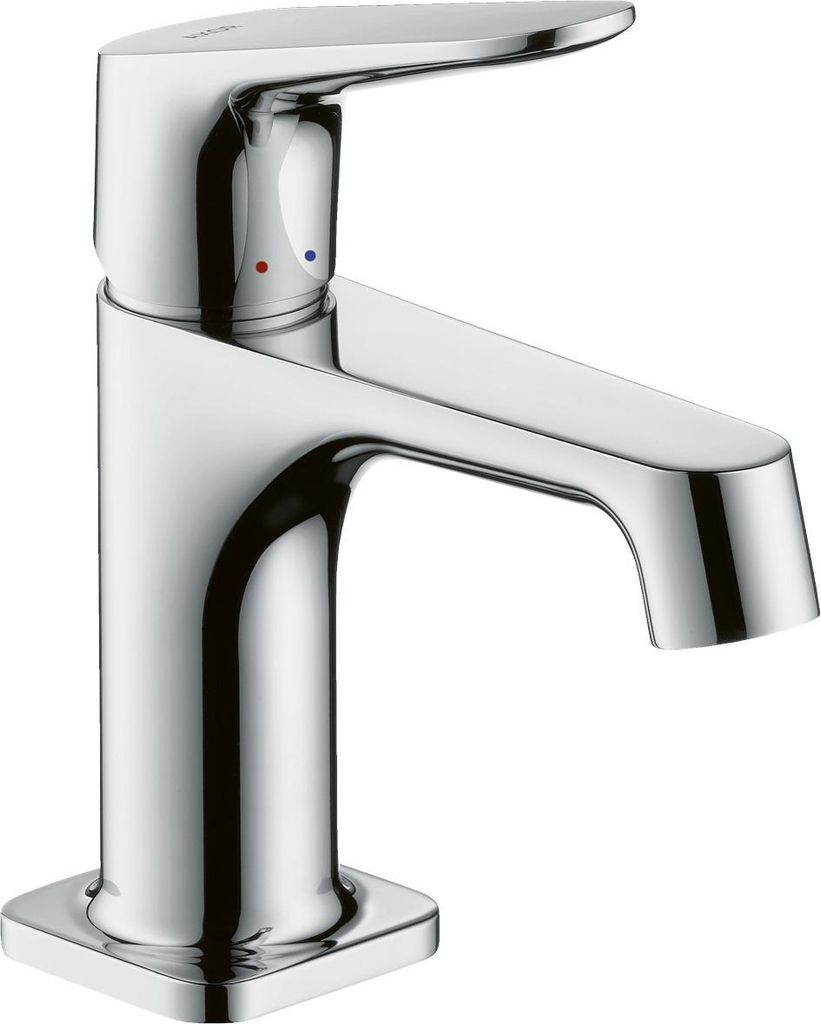 hansgrohe Einhebel-Waschtischmischer 70 AXOR CITTERIO M DN 15, für Handwaschbecken, mit Zugstangen-Ablaufgarnitur 1 1/4" chrom