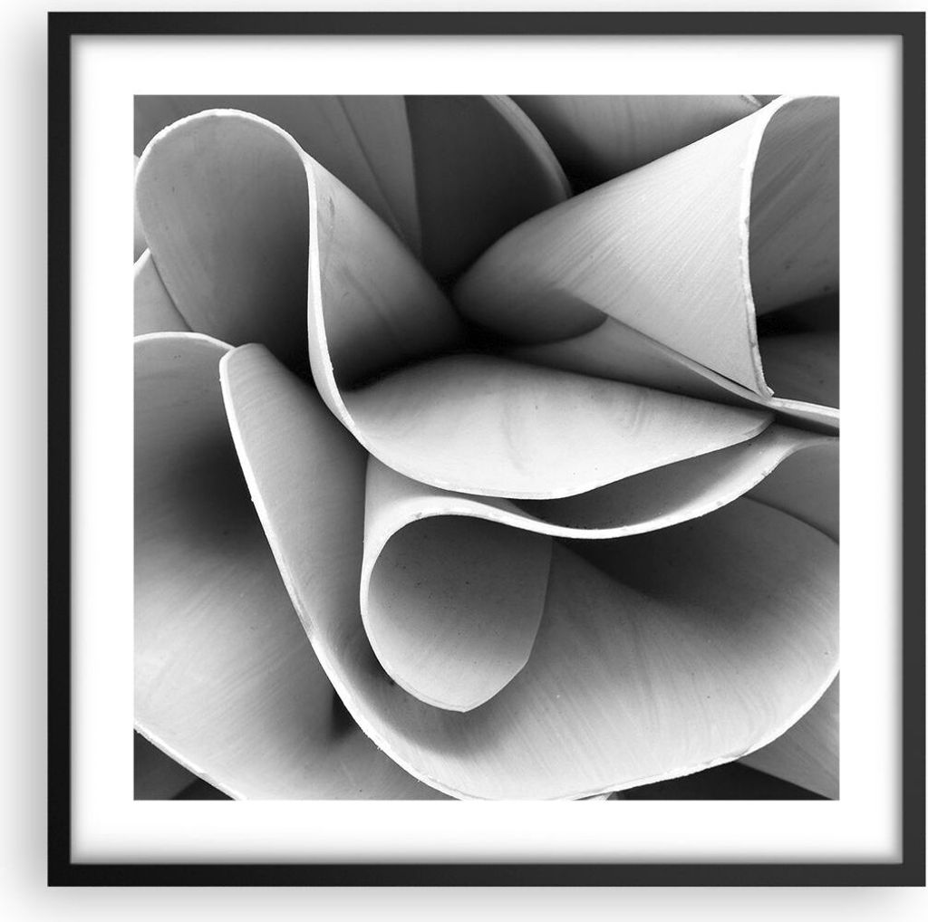 Gerahmtes Poster - Schwarzer Rahmen - Material Ornament Stück - 50x50 cm - Wand Bild - Wanddeko - Wandbilder - Kunstposter - Wandposter - Bilderra...