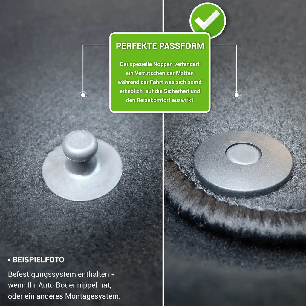 MOLTICO Tappetini Velours VW Passat B8 dal 2014 Beige: Set 4 Pezzi su Misura - 3