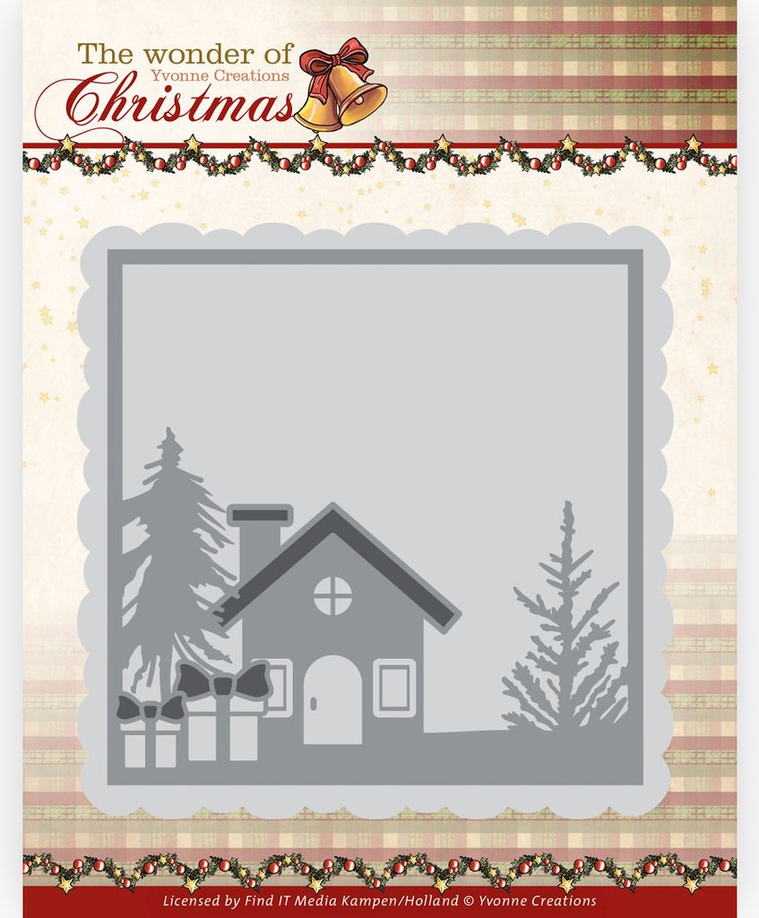 Stanzschablone - Yvonne Creations - The Wonder of Christmas - Weihnachts Rahmen
