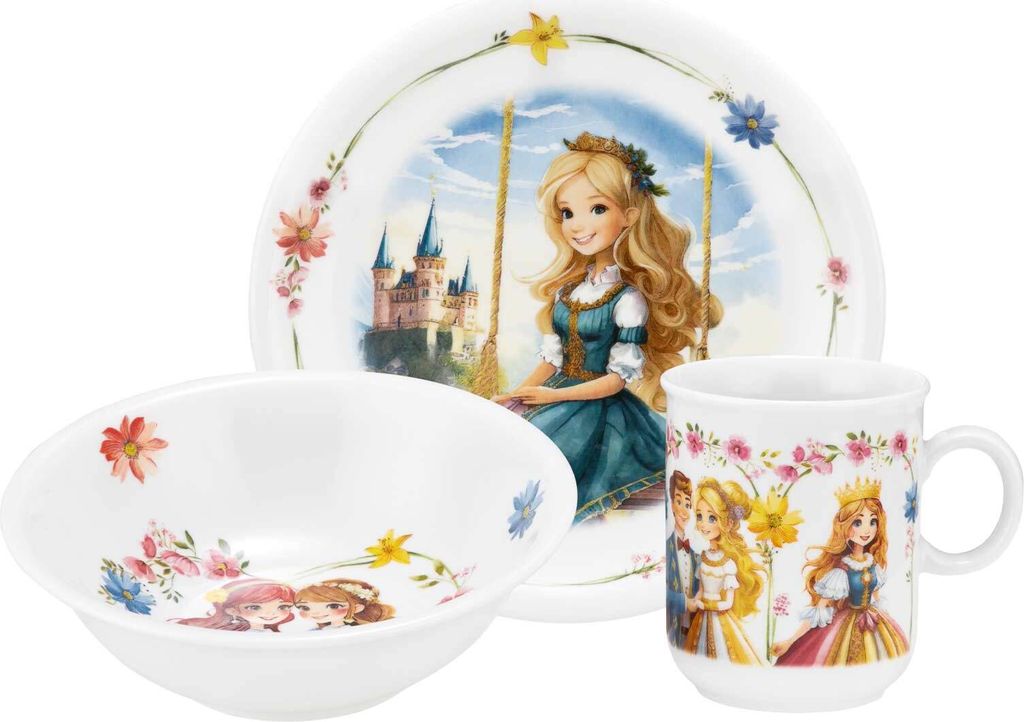 Seltmann Weiden Kindergeschirrset 3-teilig Prinzessin Produktbild 
