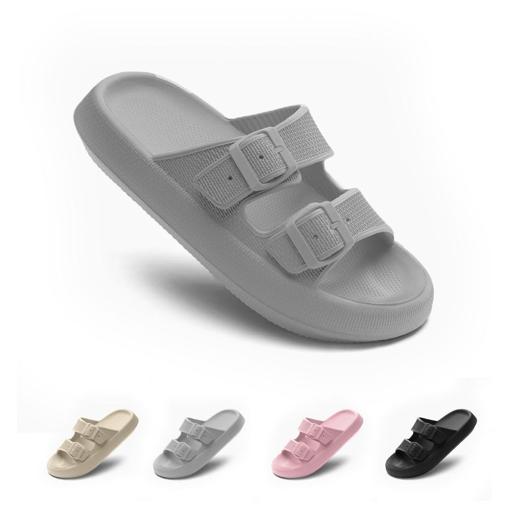 Cozislides Badeschuhe Damen Badeschlappen Herren Cloudyzz Schlappen Rutschfest Hausschuhe Wolken Mit Verstellbaren Schnallen Schuhe Bequeme Sandalen