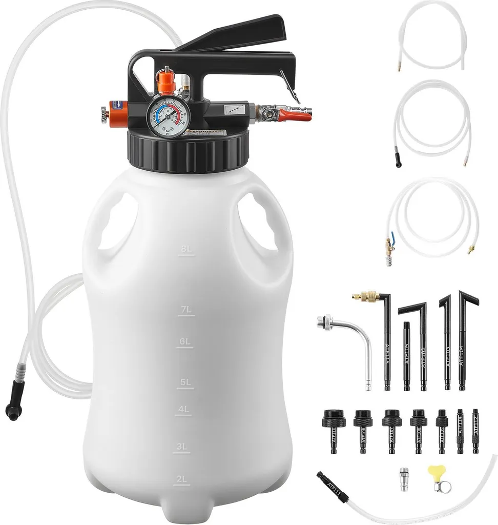 Pompe à huile de transmission pneumatique 8L avec 15 adaptateurs ATF
