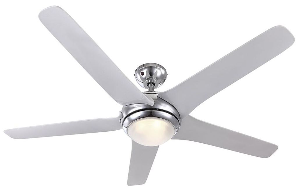 LED Ventilator, Fernbedienung, 3 Stufen, Glas opal, 137cm Produktbild 