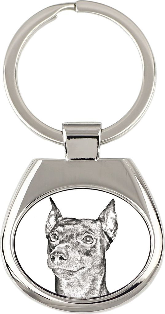 Deutscher Pinscher - Schlüsselanhänger mit Hund, Anhänger mit Aufdruck, personalisierter Anhänger der Marke Art-Dog
