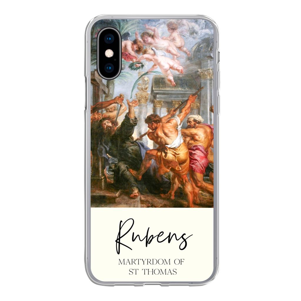 MuchoWow Handyhülle Schutzhülle Hülle für iPhone X Barock - Kunst - Rubens Silikon Softcase Handy Hülle - Handyhülle