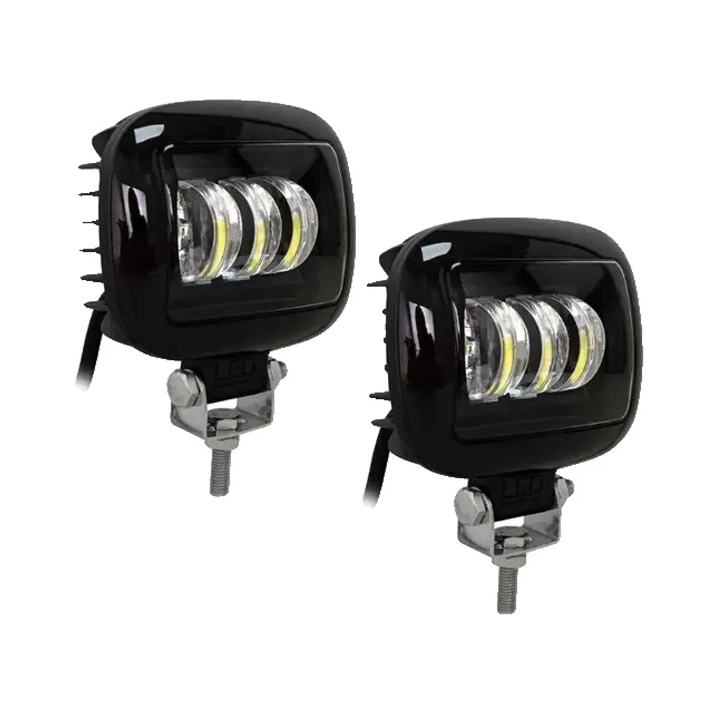 Projecteur LED 27W Carré Noir Étanche - Éclairage Extérieur Haute Puissance