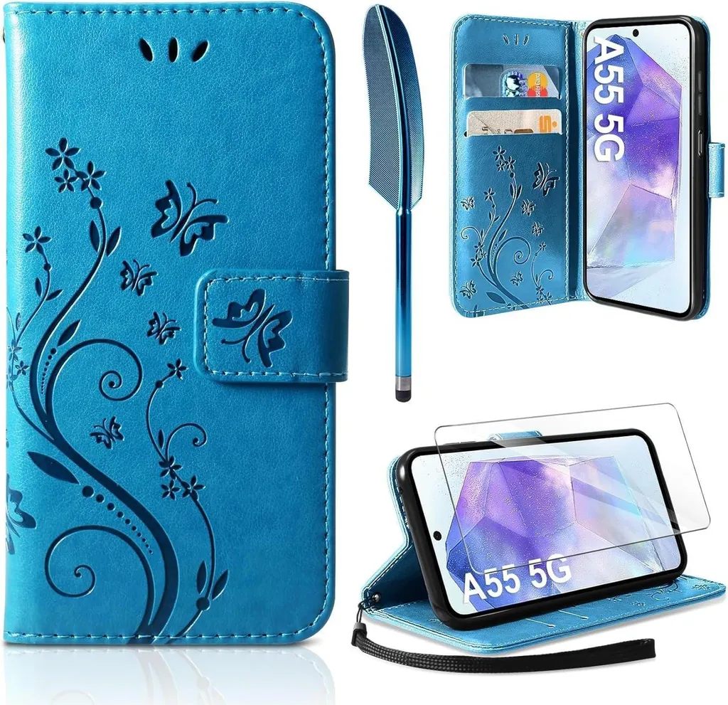 TingYR Cover per LG K22, Flip Custodia Carte di Credito da