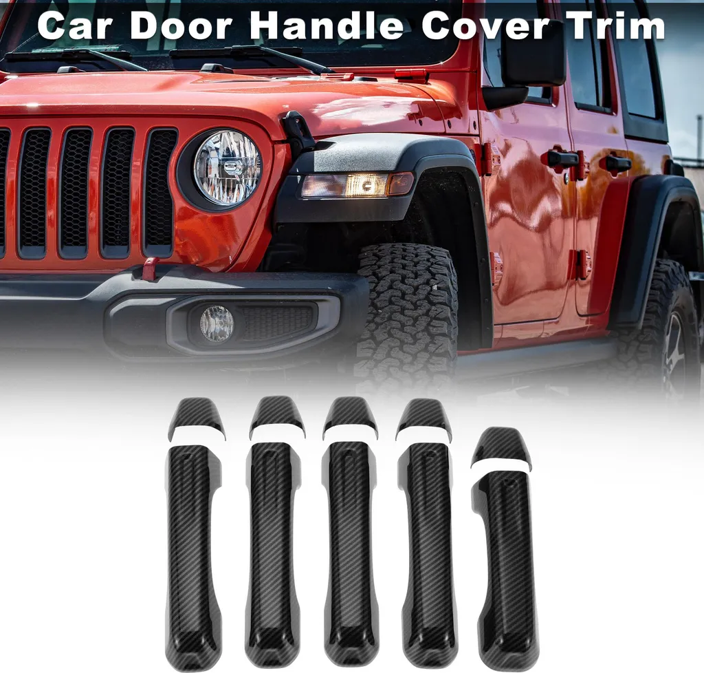Enjoliveur Poignée de Porte pour Jeep Wrangler JL JLU 2018-2022 Noir
