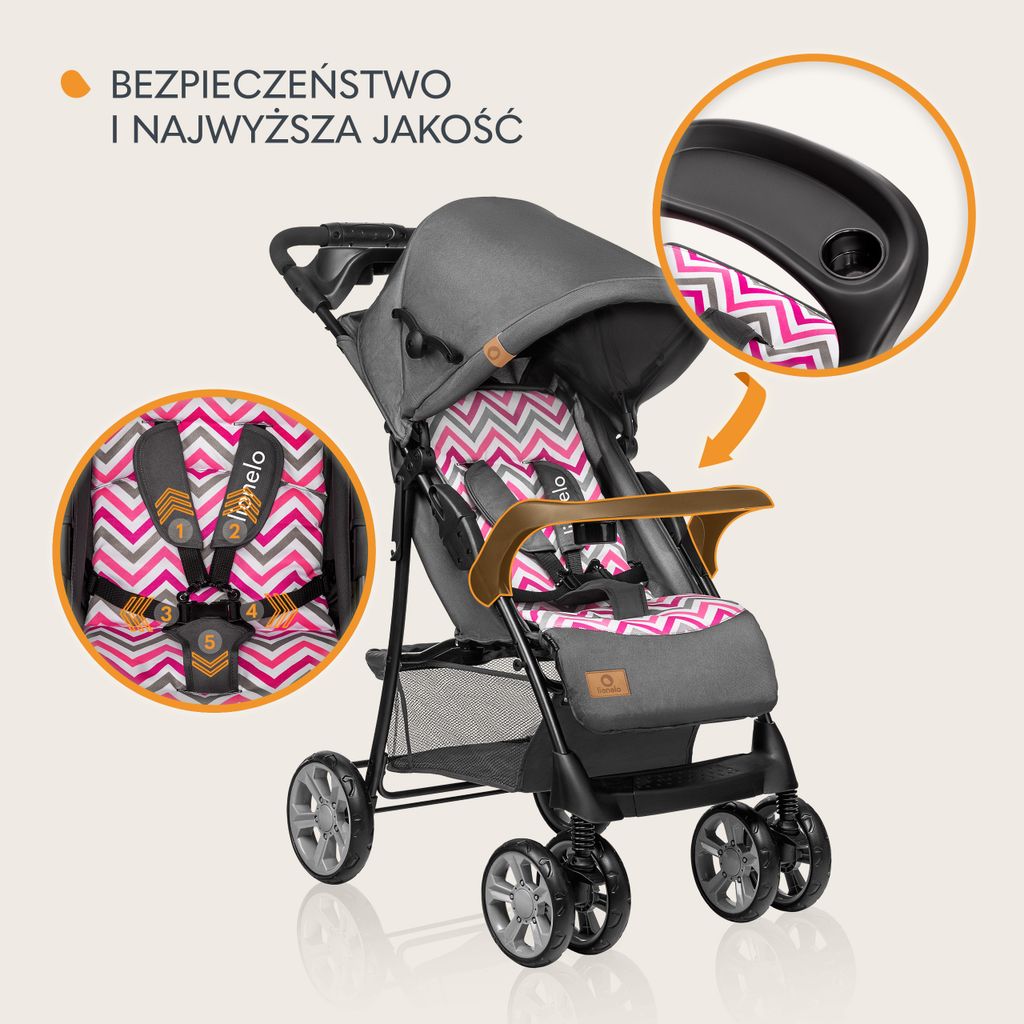 Lionelo Emma Buggy Malý skladací kočík s polohovaním do Obrázok produktu 32