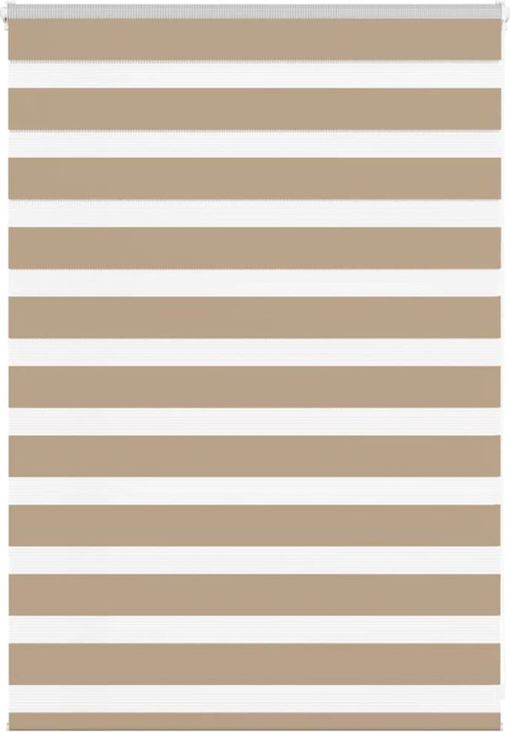 "2026 Promotion" Doppelrollo - Außenrollo - Sandbraun 110x100 cm Stoffbreite 105,9 cm Polyester - Rollos CC24433