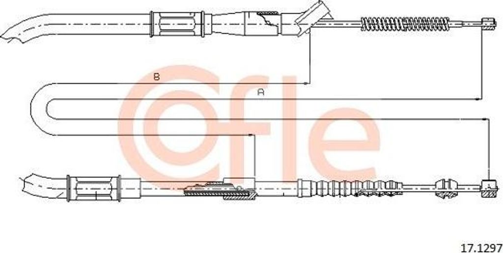 COFLE 17.1297 Seilzug, Handbremse OE 4643020520 kompatibel mit Celica