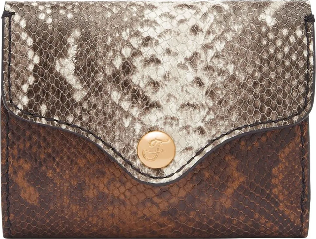 Organiseur Heritage Trifold Python Multicolore Fossil Cuir Anti-Vrac