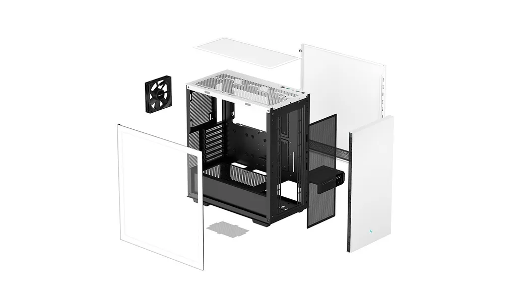 DeepCool CH510 Blanc Boîtier PC pour Setup Gaming Épuré et Clair