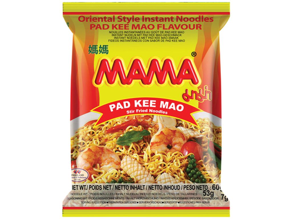 MAMA Instant Nudeln Pad Kee Mao 60g Produktbild 