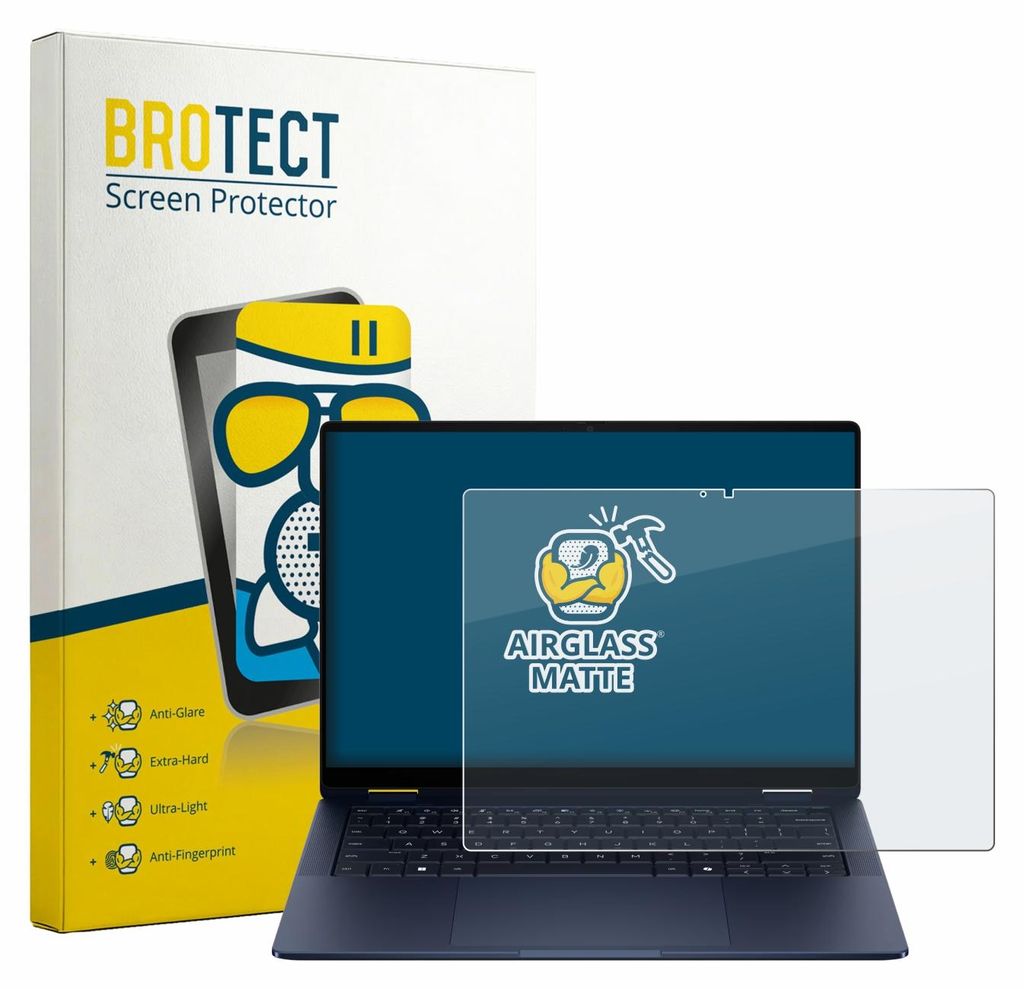 BROTECT Entspiegelungs Schutzglas für HP EliteBook X Flip G2i 14" Schutzfolie Panzer Folie Glas Display Schutz matt