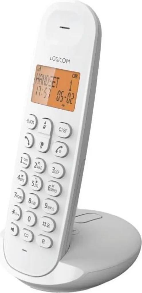 Telefono Cordless Logicom ILOA 155T SOLO Bianco con Vivavoce e DECT