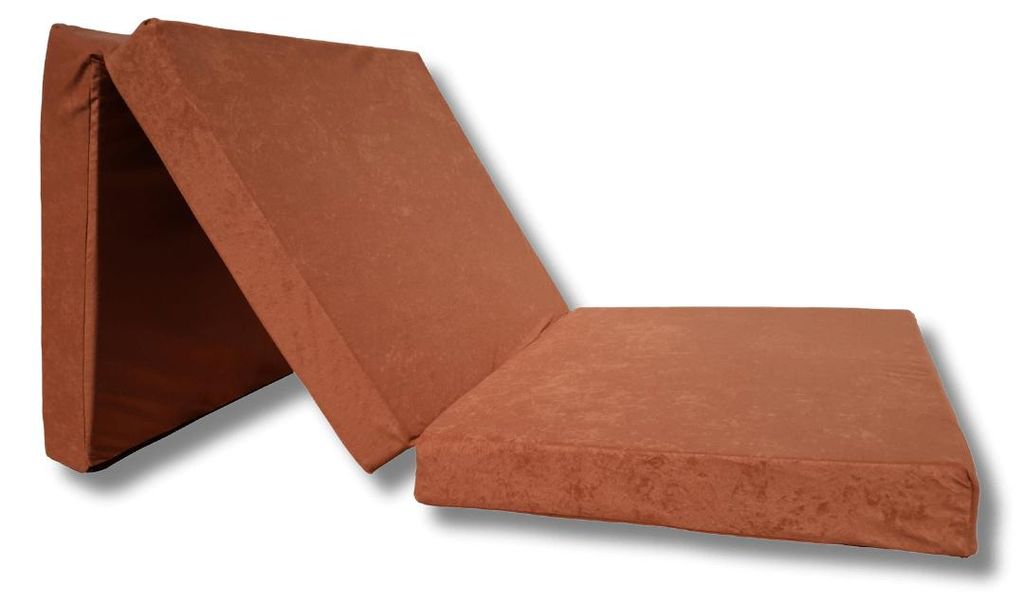 Natalia Spzoo vouwmatras 198x80x10 cm, lichtbruin - 3-delig Productafbeelding 
