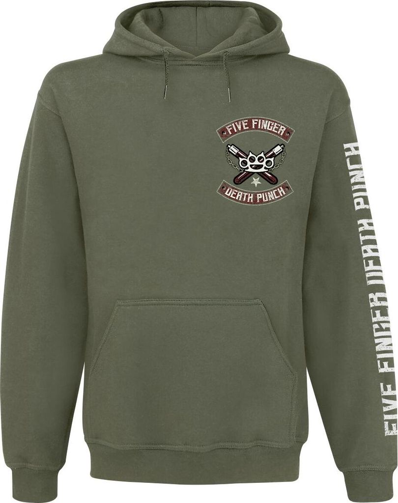 Five Finger Death Punch Kapuzenpullover Herren Bruce Knucklehead oliv XXL